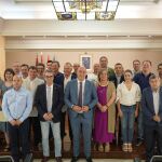 El presidente de la Diputación de Segovia, Miguel de Vicente, en la toma de posesión de los capaces y sargentos