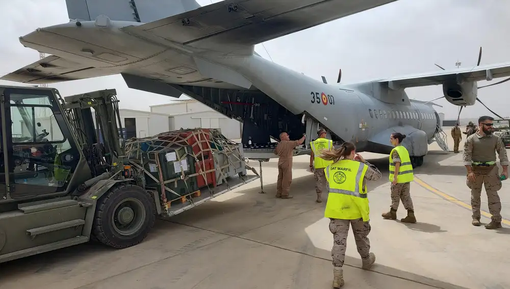 Última carga del avión C-295 en el Sahel