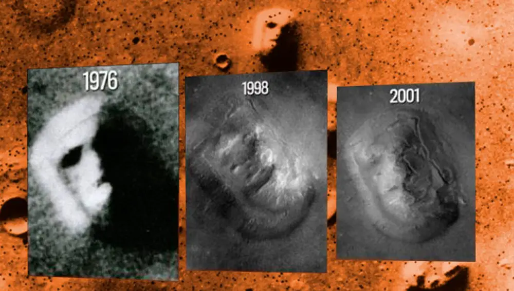 La NASA fotografió Cydonia en tres ocasiones