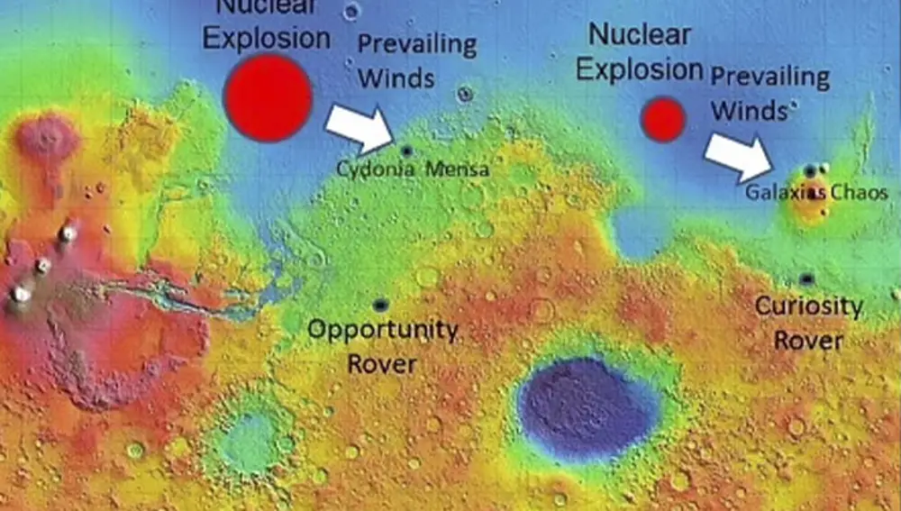 Zonas de impacto nuclear según los estudios del doctor Brandenburg