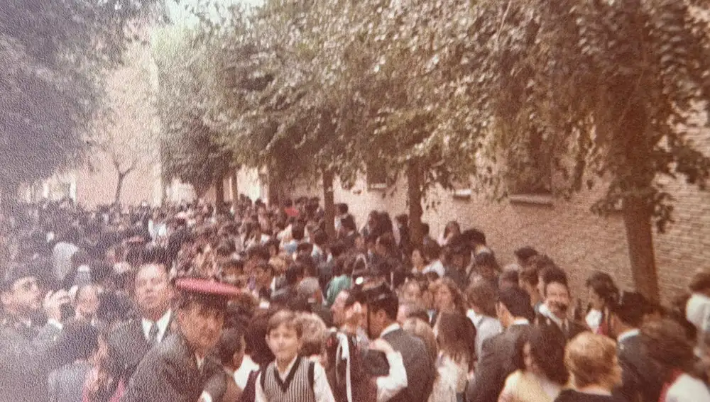 Imagen de la celebración de una Patrona de la Guardia Civil en la década de los 80.