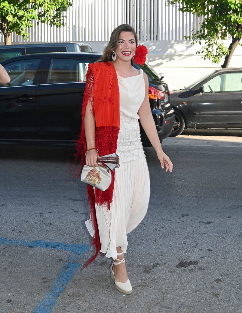 Leticia Fernández horas antes de su boda con Piergiacomo Agostini.