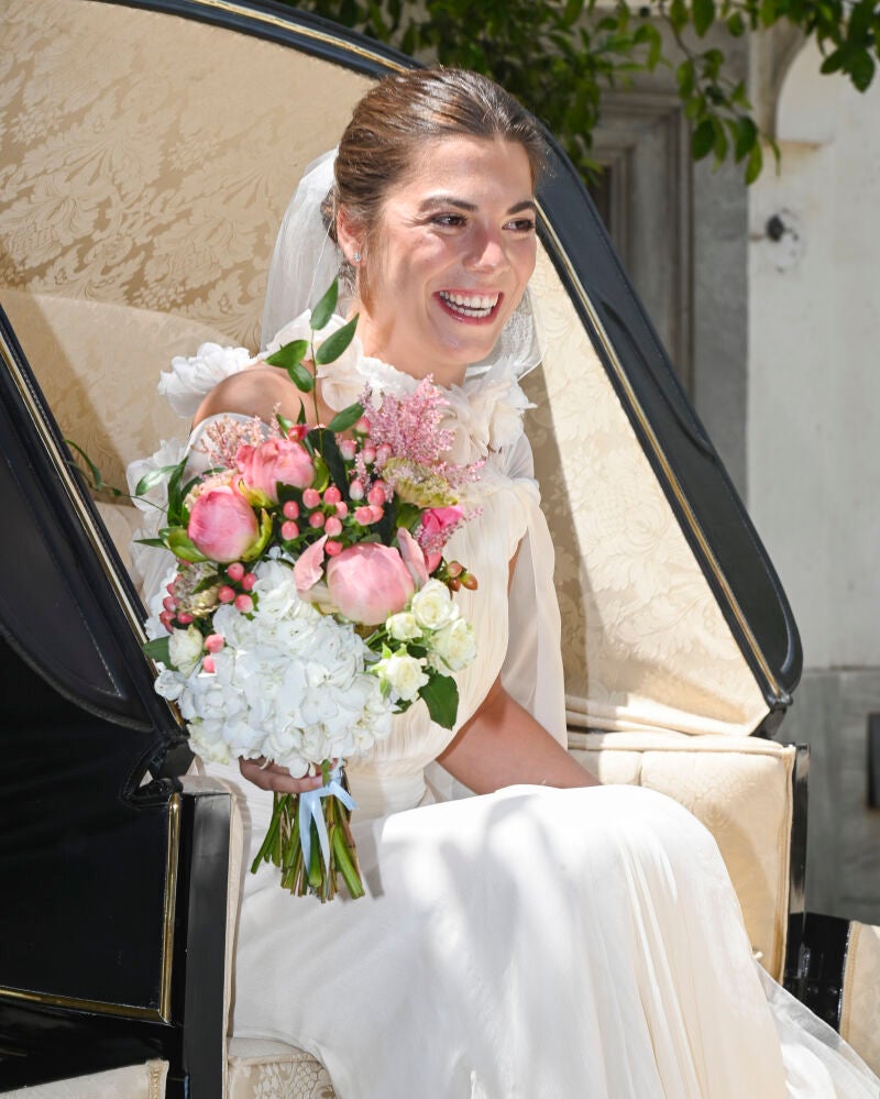Leticia Fernández de Villavicencio en su boda.