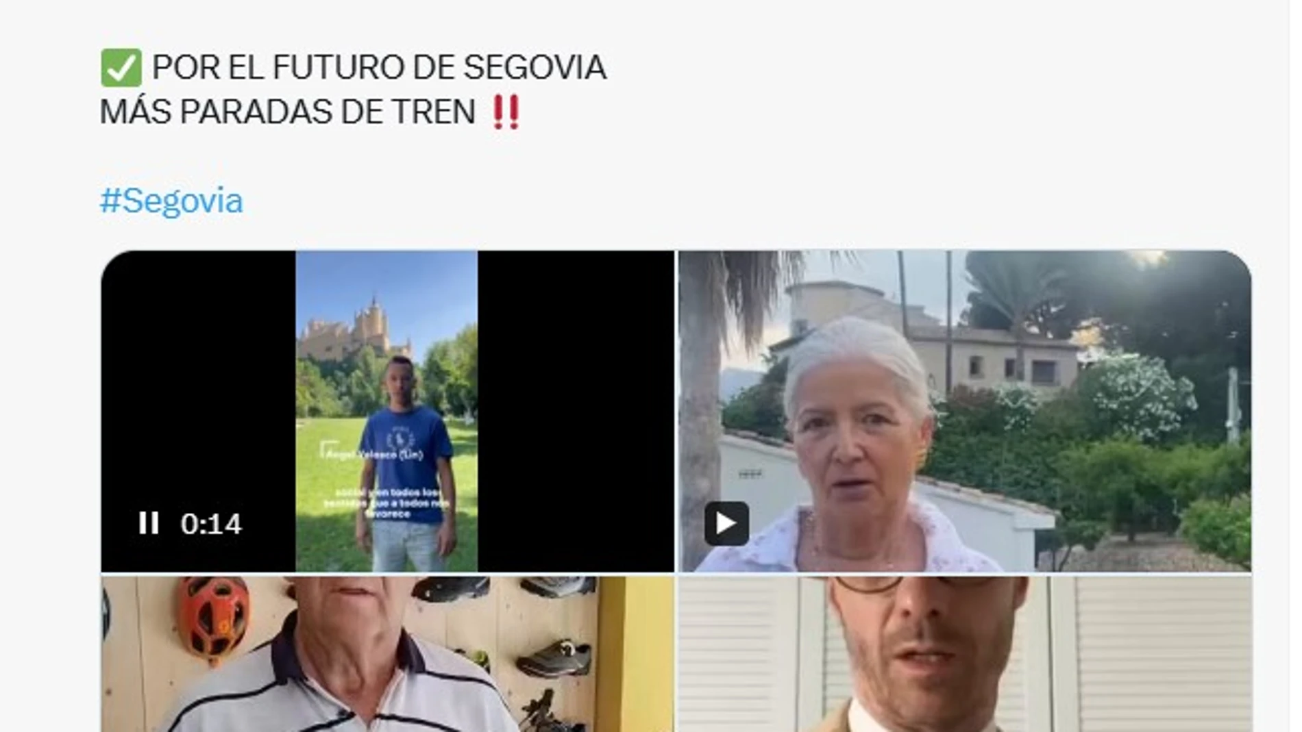Segovia moviliza a rostros conocidos de la sociedad española contra la supresión de paradas de AVE