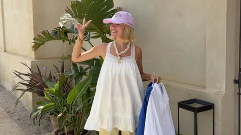 Influencer con compras.