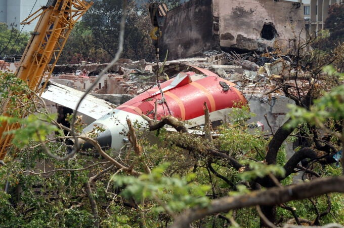 Recovery operation continues at Air India plane crash site near Ahmedabad airport