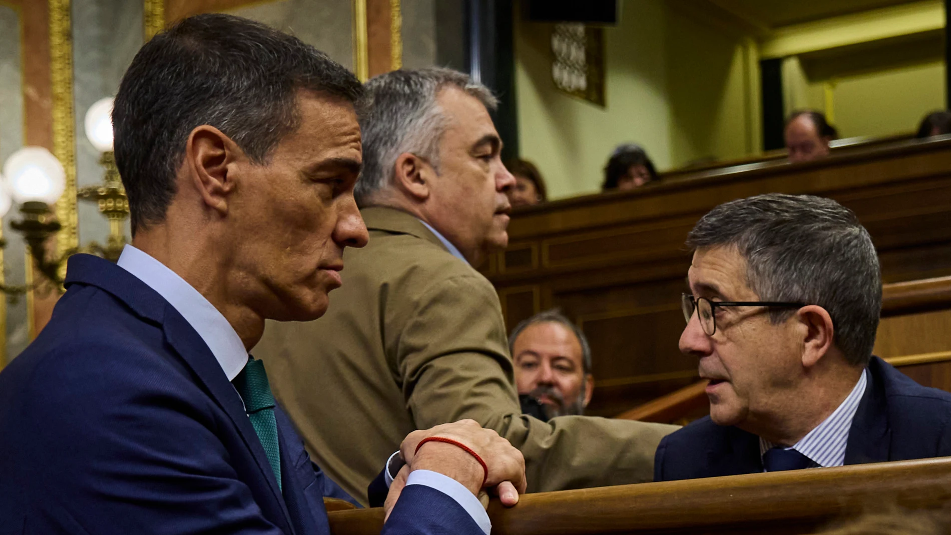 Sesión de control al Gobierno en el Congreso de los Diputados. El Presidente del Gobierno, Pedro Sánchez y Santos Cerdán.