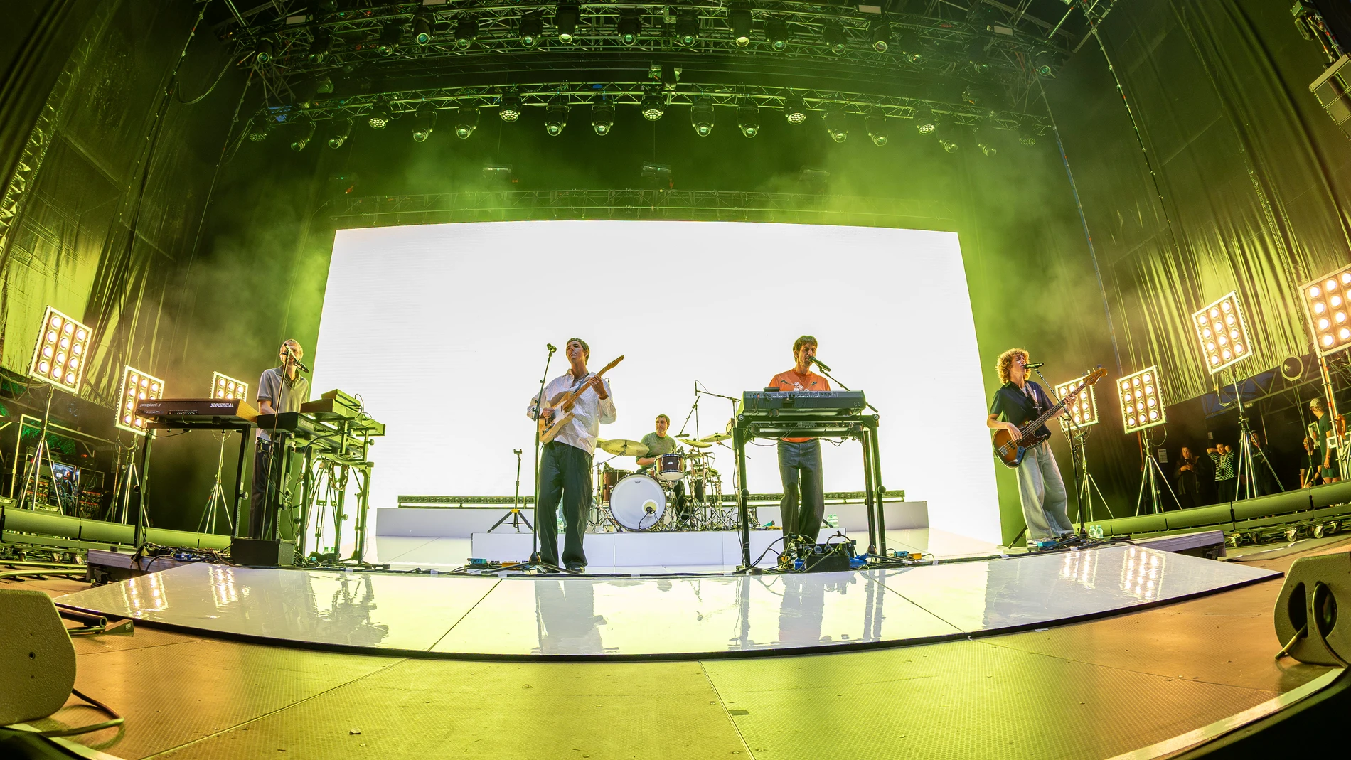 El grupo, anoche, en Madrid