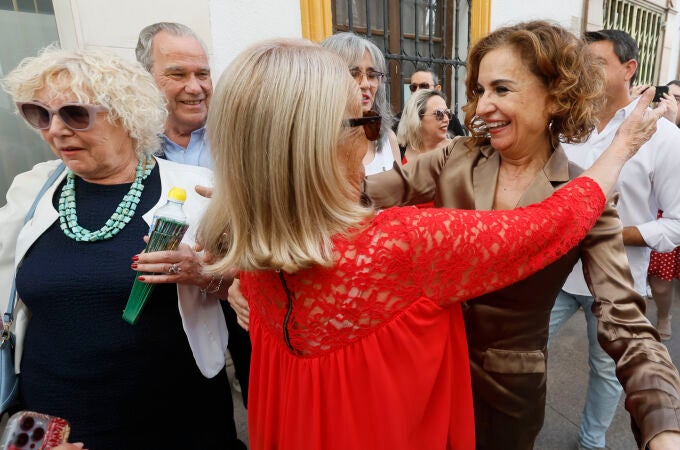 La secretaria general del PSOE de Andalucía, María Jesús Montero, participó en un acto con la militancia en la localidad sevillana de Écija