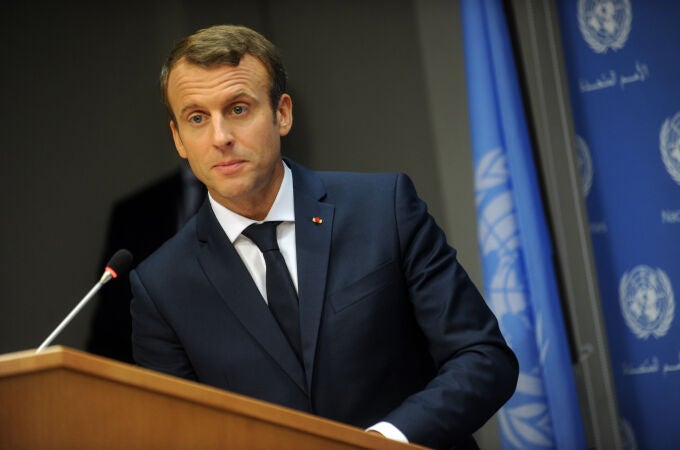 BREAKING NEWS - FILE PHOTO - French President Emmanuel Macron HAS TESTED POSITIVE FOR COVID-19