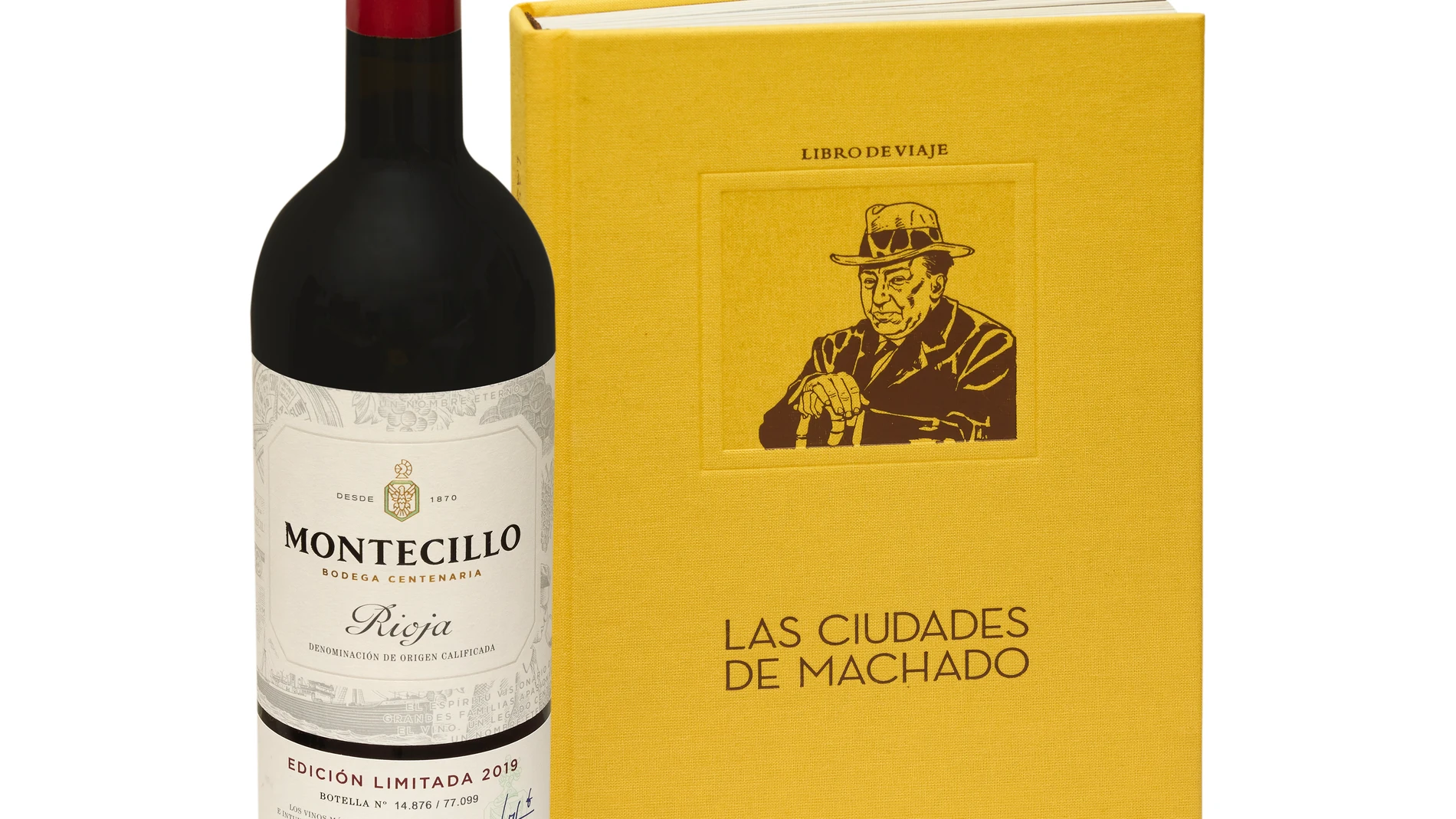 Bodegas Montecillo Edición Limitada 2019 marida el título Las ciudades de Machado en un exclusivo pack solo disponible en librería La Mistral hasta fin de existencias