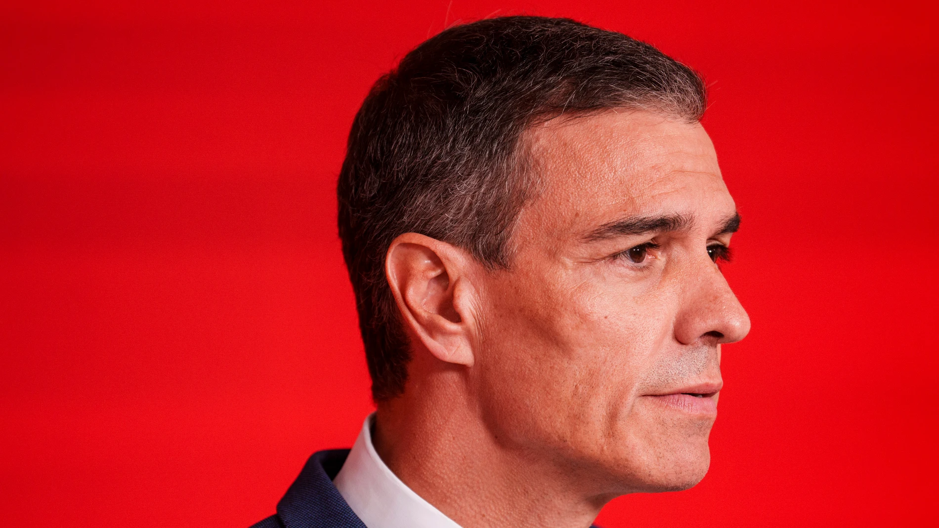 Pedro Sánchez en la sede de Ferraz