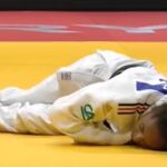  La francesa Martha Fawaz, tras caer desplomada
