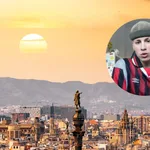 Una influencer argentino junto a la ciudad de Barcelona