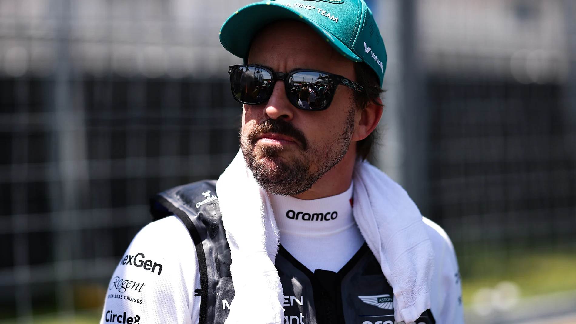 ALONSO Fernando (spa), Aston Martin F1 Team AMR25, portrait during the Formula 1 Pirelli Grand Prix du Canada 2025, 10th round of the 2025 FIA Formula One World Championship from June 14 to 16, 2025 on the Circuit Gilles Villeneuve, in Montréal, Canada - Photo Eric Alonso / DPPI AFP7 15/06/2025 ONLY FOR USE IN SPAIN