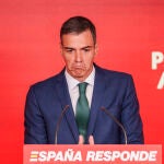 Pedro Sánchez en la sede de Ferraz tras la reunión de la ejecutiva . David Jar