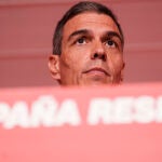 Pedro Sánchez en la sede de Ferraz tras la reunión de la ejecutiva . David Jar