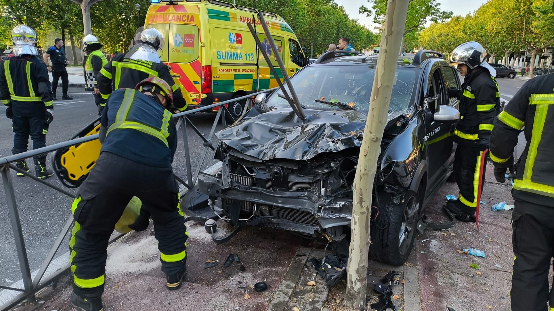 Accidente de tráfico en Majadahonda REMITIDA / HANDOUT por EMERGENCIAS COMUNIDAD DE MADRID Fotografía remitida a medios de comunicación exclusivamente para ilustrar la noticia a la que hace referencia la imagen, y citando la procedencia de la imagen en la firma 16/06/2025