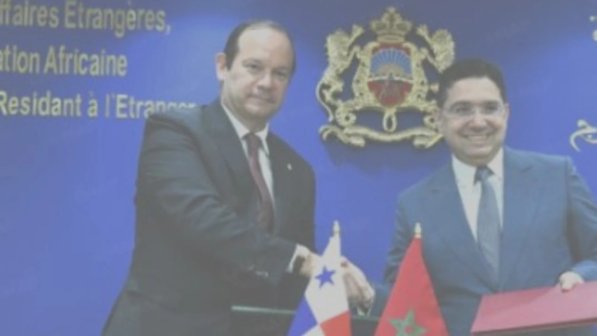 Naser Bourita con su homólogo panameño