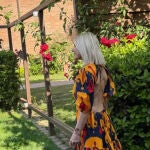 Eugenia Martínez de Irujo con vestido estampado.