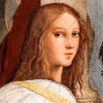 La única mujer que aparece retratada en el fresco de la Academia de Rafael podría ser su madre. Representada con los rasgos de Margherita Luti, amante de Rafael, suele ser conocida como la filósofa Hipatia, pero nunca se ha conocido realmente a quién representa