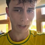 Jorge Rey, el joven aficionado a la meteorología, en una de sus últimas predicciones del tiempo.