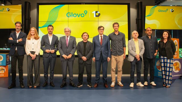 Invitados al acto de aniversario de Glovo celebrado ayer