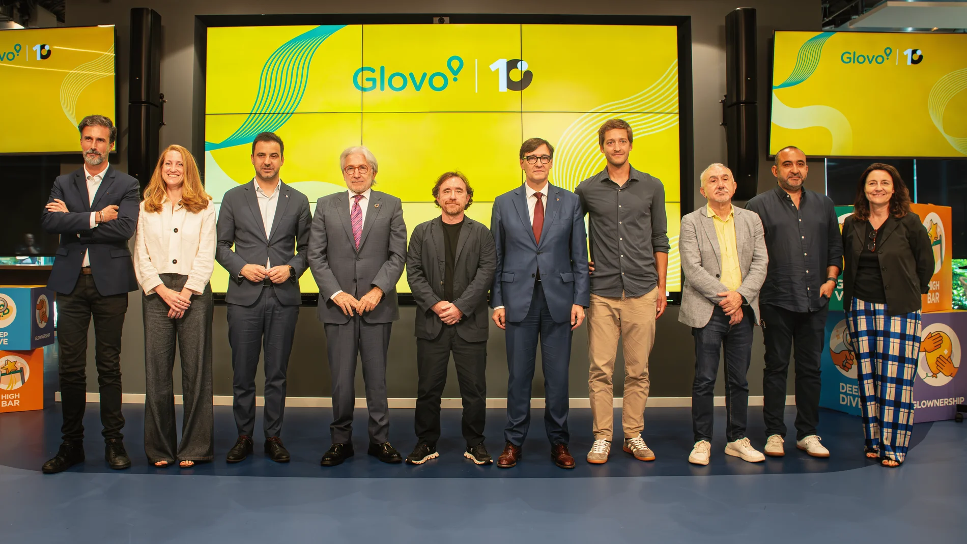Invitados al acto de aniversario de Glovo celebrado ayer
