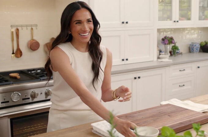 Meghan Markle en su cocina de Montecito