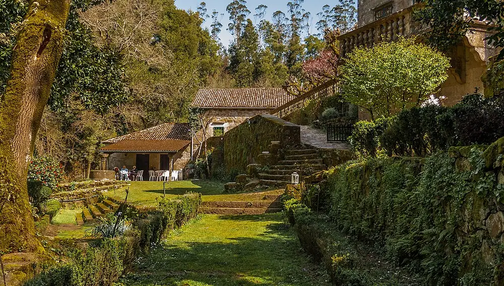 Imagen de los jardines del pazo
