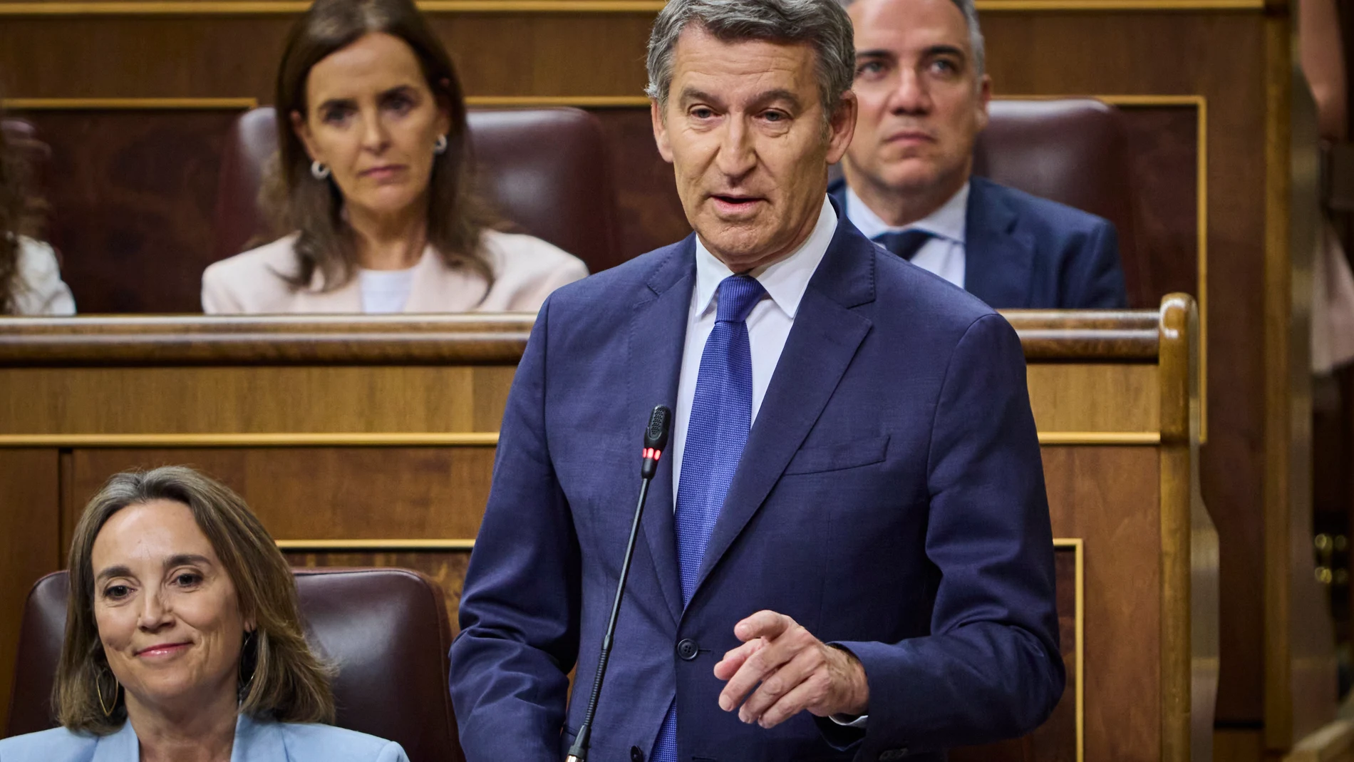 Sesión de control al Gobierno en el Congreso de los Diputados. Comparece el líder de PP, Alberto Nuñez Feijoo. © Alberto R. Roldán / Diario La Razón. 18 06 2025