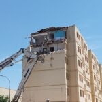 Obras de demolición en el cuartel de Toledo.