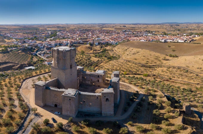 Vista exterior del castillo de Belálcazar