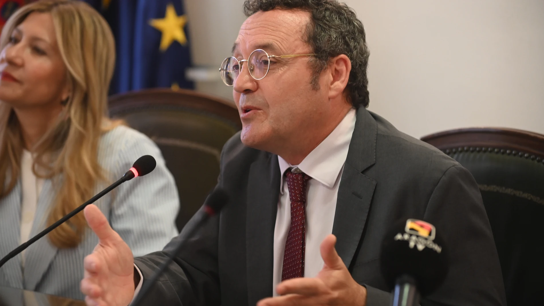 El fiscal general del Estado, Álvaro García Ortiz, preside la Junta de Fiscales, en la Fiscalía Superior de Aragón, en el Palacio de Justicia, a 18 de junio de 2025, en Zaragoza, Aragón (España). La Junta de hoy trata principalmente la coordinación de la actividad fiscal en Aragón, la adaptación a nuevas estructuras y plantillas, la aplicación de reformas legales y la mejora de la gestión interna y tecnológica de la Fiscalía. 18 JUNIO 2025 Ramón Comet / Europa Press 18/06/2025