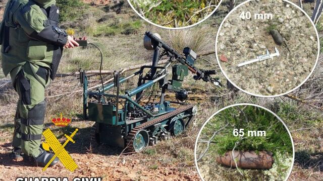 Los objetos desactivados por la Guardia Civil