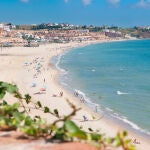 Panorámica de la Playa de Getares, que este año vuelve a contar con la Bandera Azul de los Mares Limpios de Europa