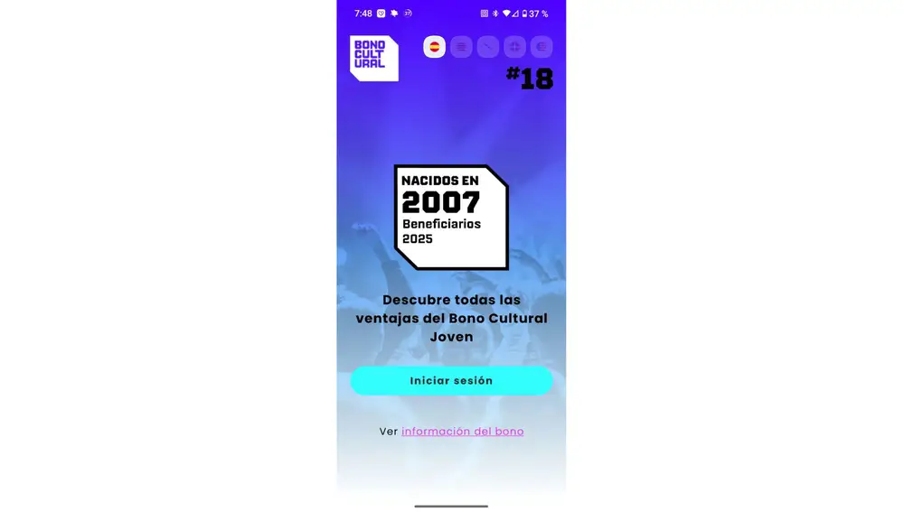 Así es la app para Android del Bono Cultural Joven 2025