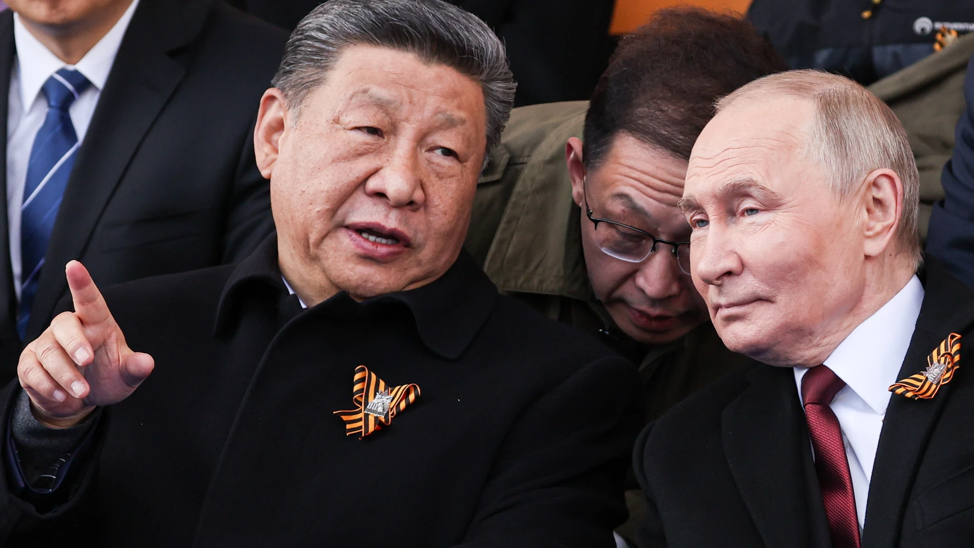 Los presidentes de Rusia y China, Vladimir Putin y Xi Jinping, respectivamente. Europa Press/Contacto/Vyacheslav Prokofyev 09/05/2025 ONLY FOR USE IN SPAIN