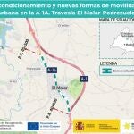 Cortes de tráfico en la A-1A entre El Molar y Pedrezuela desde el 26 por obras para adaptarla a peatones y ciclistas