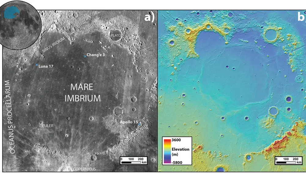 En la llanura Mare Imbrium pudo ser el epicentro del impacto