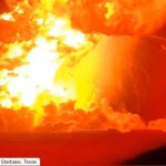 La nube de fuego generada por la explosión de la nave Starship