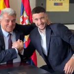 Joan García, junto a Joan Laporta