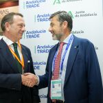 El director general de Andalucía TRADE, Antonio Castro, y el director gerente del clúster Andalucía Aerospace, Juan Román