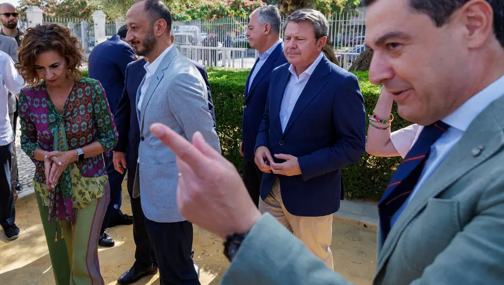 Montero y Moreno en acto de inicio de obras de la Línea 3 del Metro de Sevilla