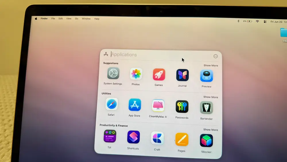macOS 26 Tahoe llegará con una nueva vista para las apps
