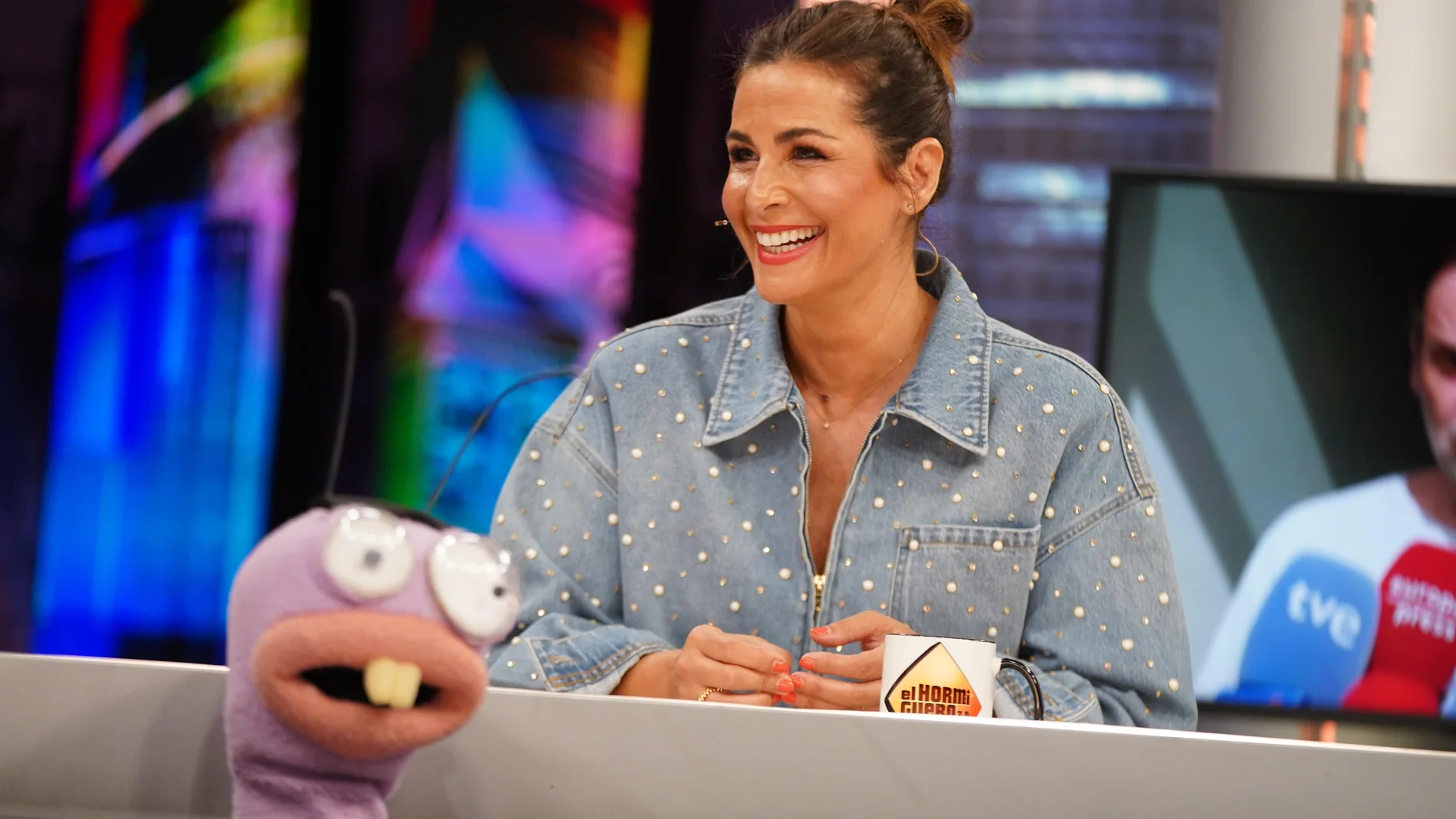 El look denim de Nuria Roca.