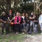 Leticia García visita los trabajos del programa de formación y empleo en Alcañices (Zamora).