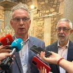 El delegado del Gobierno en Extremadura, José Luis Quintana, atiende a los medios en Cáceres