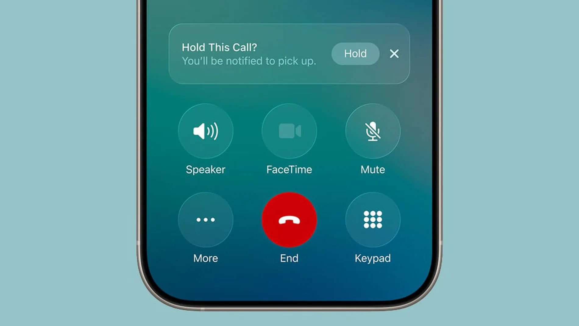 Interfaz de la app Teléfono