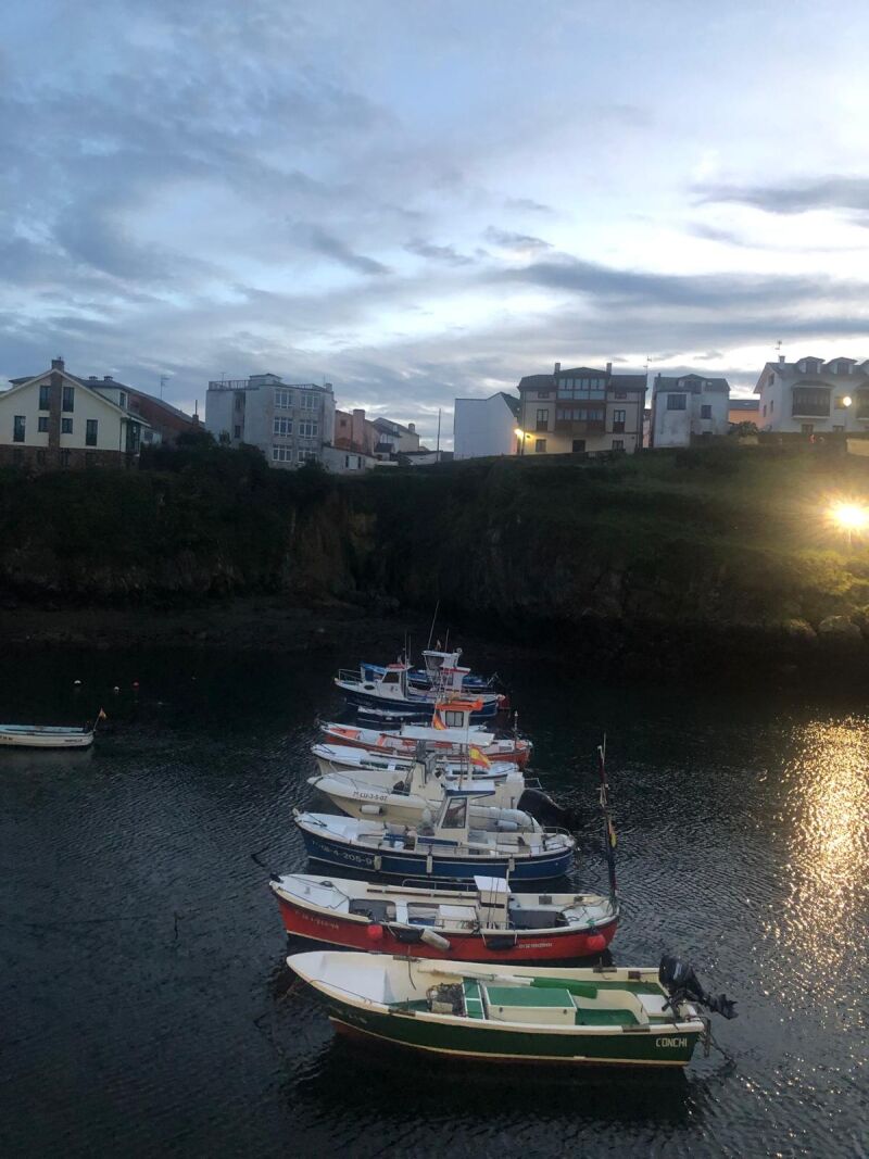 Los barcos atracados en Tapia.